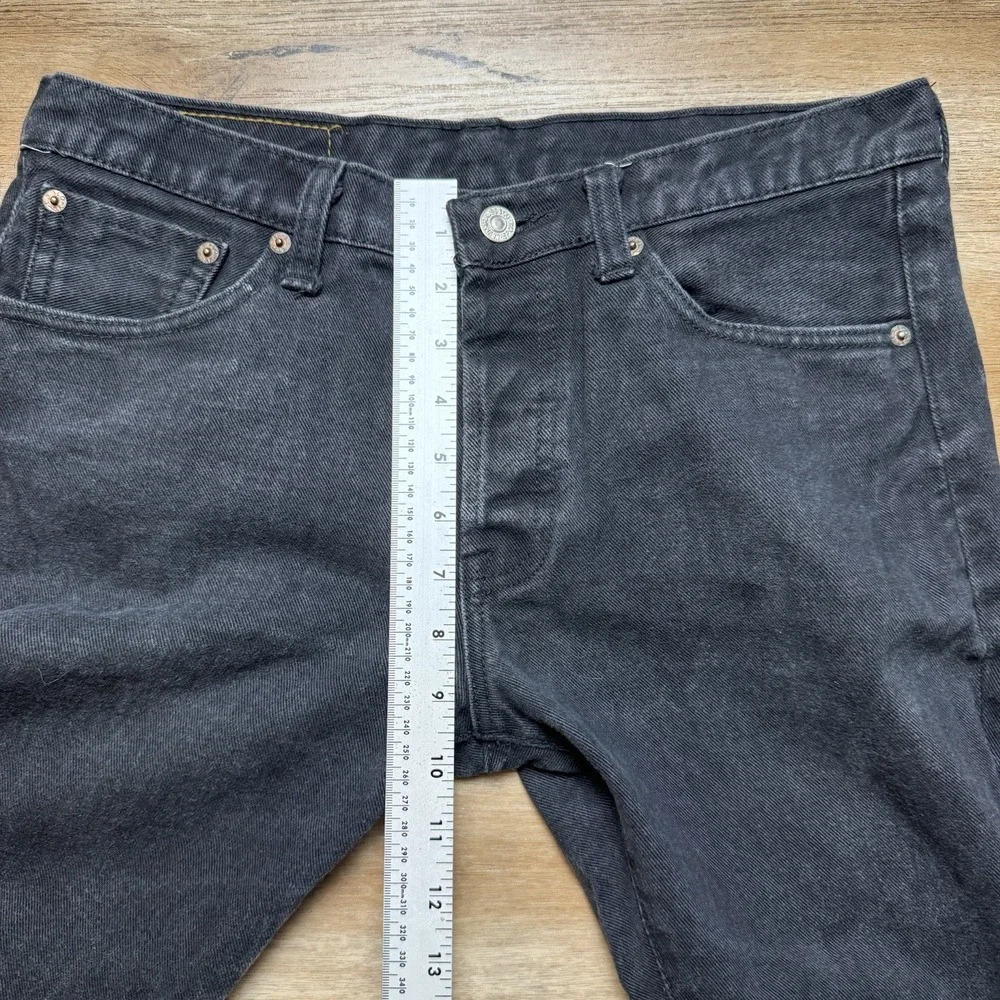 Vintage Levi's 501 Jeans Men 32x26 Black Straight‎ Leg Button Fly Made in USA